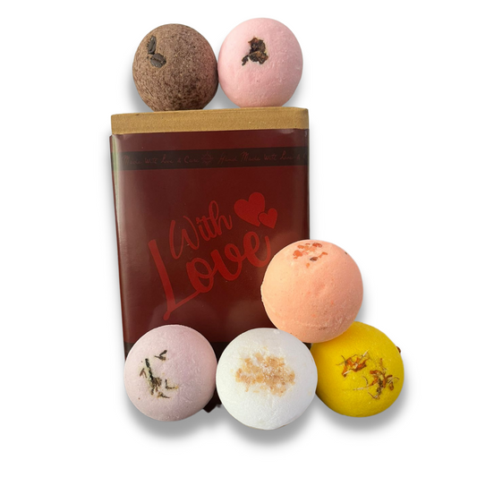 Aaranyam | Bath Bomb - a perfect gift for women, Men -contains Rose petals, Coffee, Callandulla, Oats, Pink salt, Lavender |Refreshing hot water bath hydrating moisturizing enchanting rose (75 g) each pack of 6