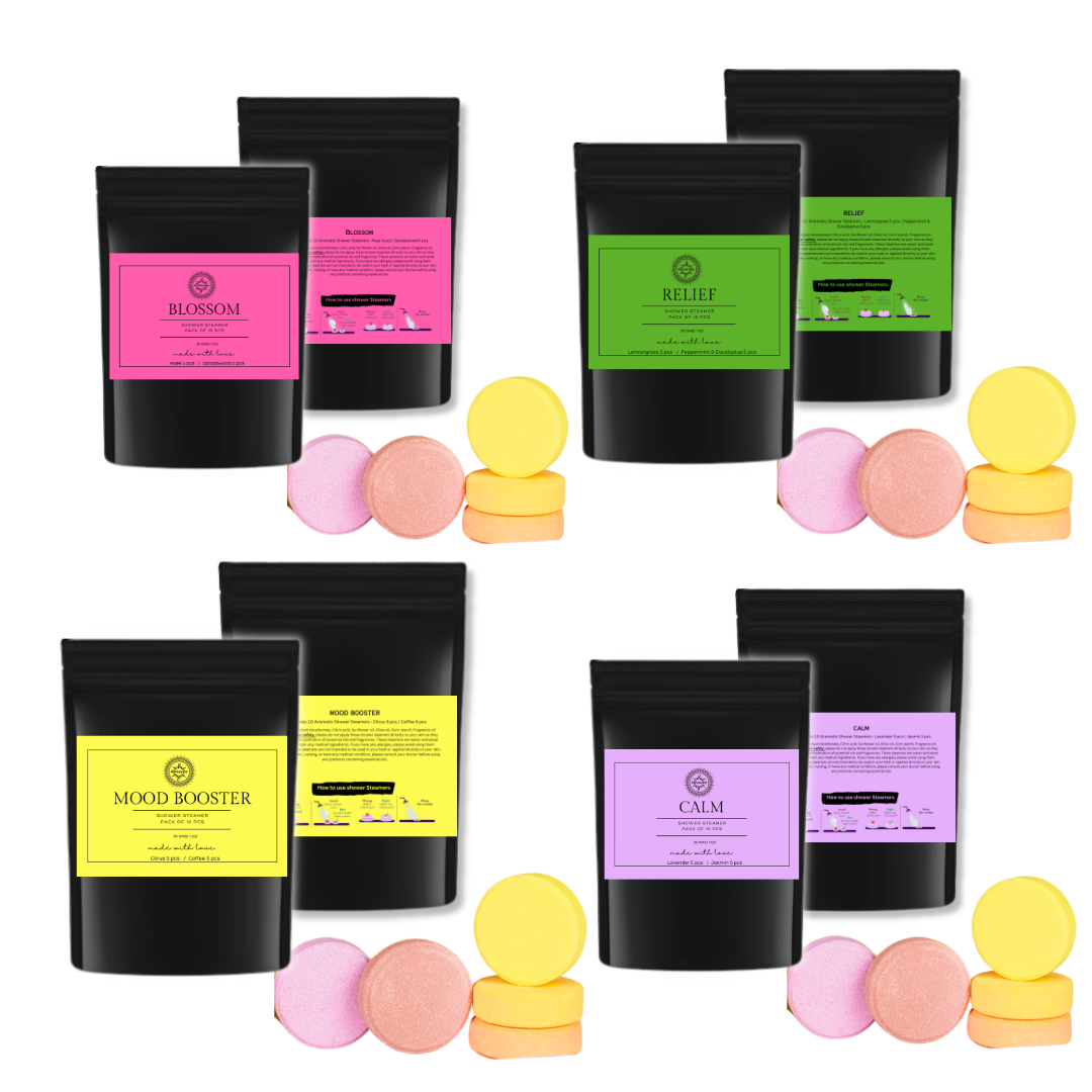 Aaranyam Aromatherapy Shower Steamers - 10 Tablets (1oz each), Shower Bombs with Essential Oils for Stress Relief, Self Care, Relaxation. Perfect for Women, Men, Moms.…