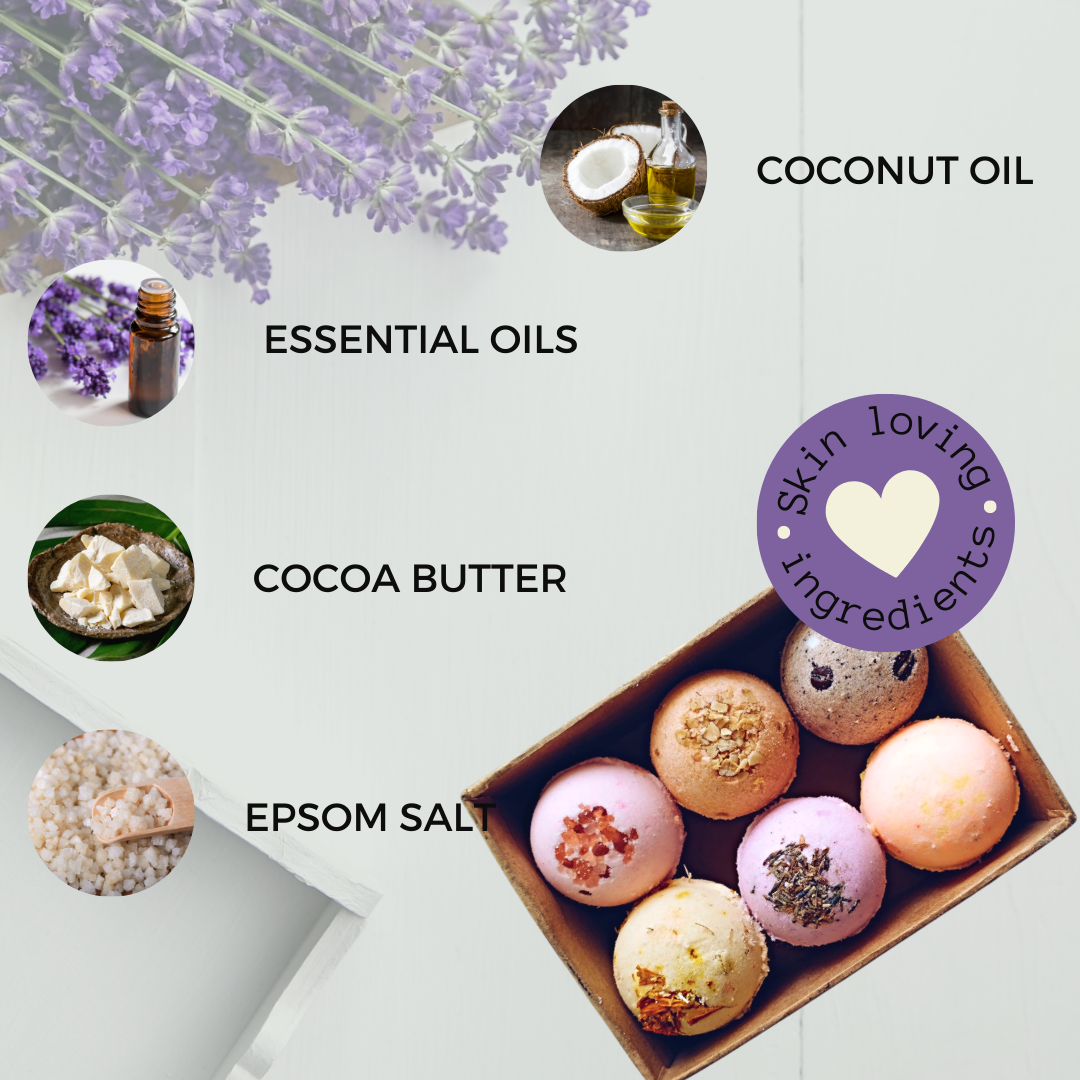 Aaranyam | Bath Bomb - a perfect gift for women, Men -contains Rose petals, Coffee, Callandulla, Oats, Pink salt, Lavender |Refreshing hot water bath hydrating moisturizing enchanting rose (75 g) each pack of 6