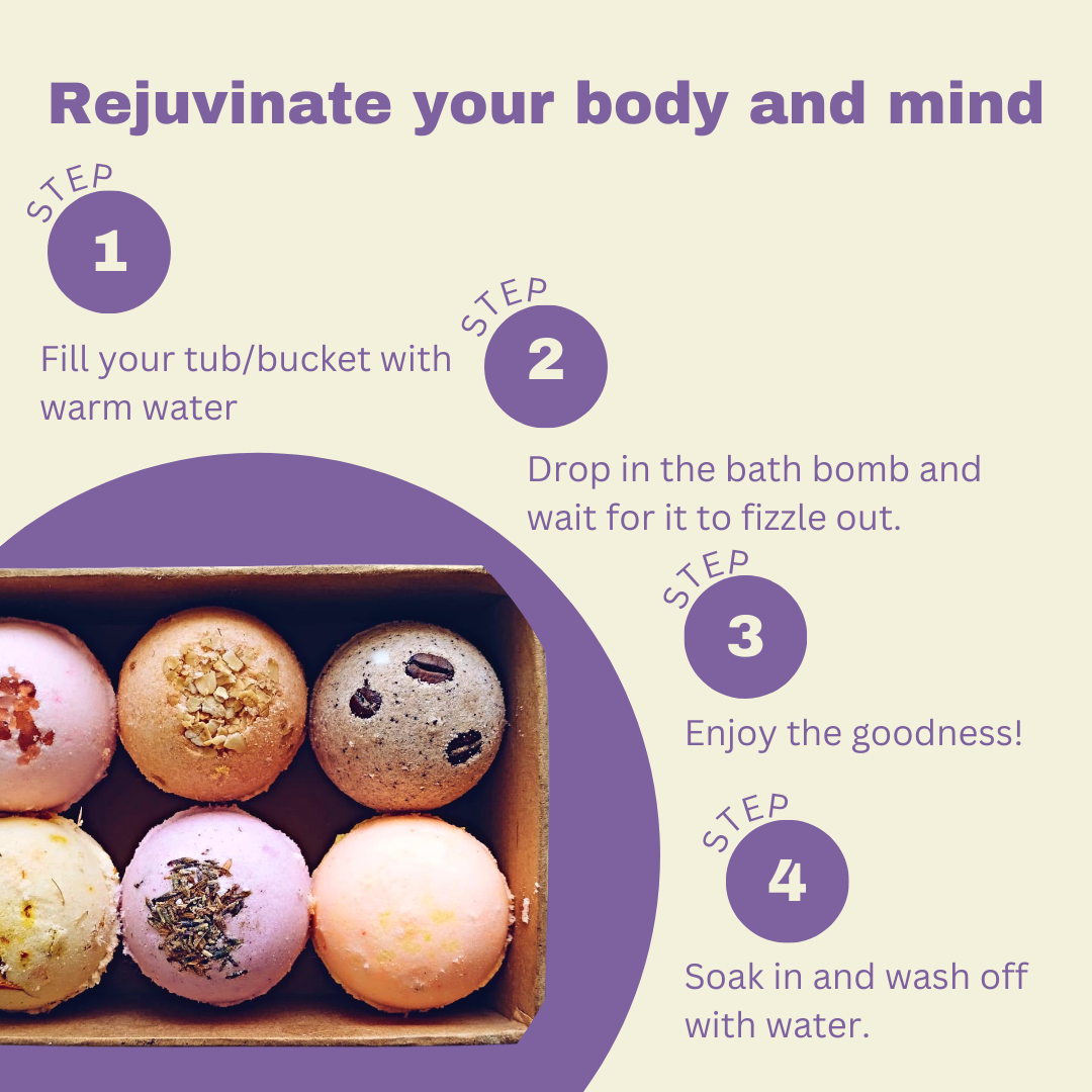 Aaranyam | Bath Bomb - a perfect gift for women, Men -contains Rose petals, Coffee, Callandulla, Oats, Pink salt, Lavender |Refreshing hot water bath hydrating moisturizing enchanting rose (75 g) each pack of 6