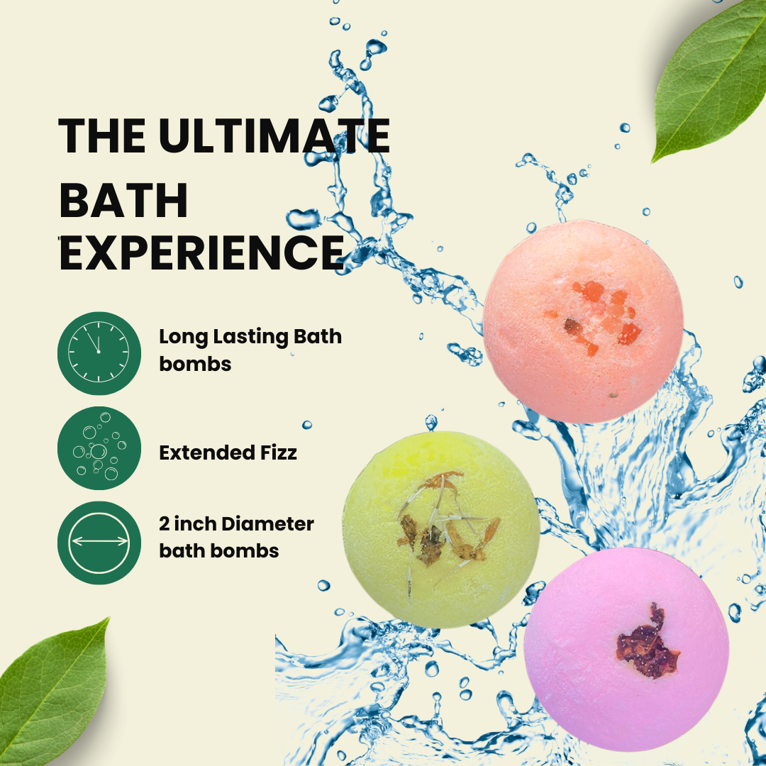 Aaranyam | Bath Bomb - a perfect gift for women, Men -contains Rose petals, Coffee, Callandulla, Oats, Pink salt, Lavender |Refreshing hot water bath hydrating moisturizing enchanting rose (75 g) each pack of 6