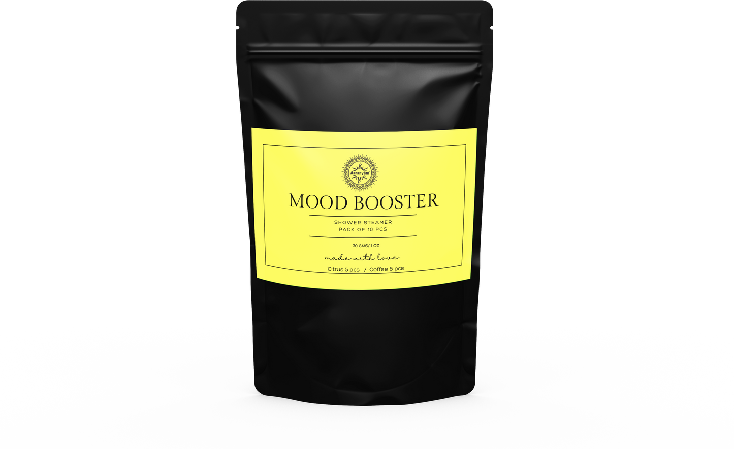 Aaranyam MOOD BOOSTER Aromatherapy Shower Steamers - 10 Tablets (1oz each), Citrus & Coffee Shower Bombs with Essential Oils for Stress Relief, Self Care, Relaxation. Perfect for Women, Men, Moms.