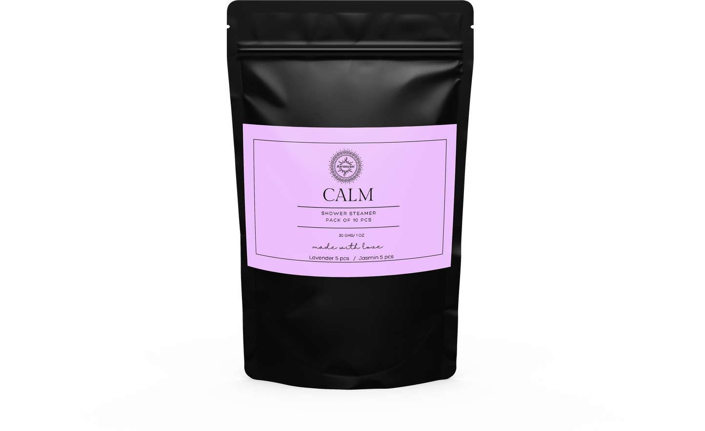 Experience Relaxation with Aaranyam CALM Aromatherapy Shower Steamers - 10 Tablets (1oz each). Lavender & Jasmin Shower Bombs infused with Essential Oils for Stress Relief, Self Care, and Relaxation. Ideal for Women, Men, Moms...