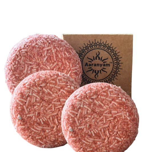 Aaranyam Hibiscus shampoo bar 100g - Solid Shampoo Bar PACK OF 3 PCS
