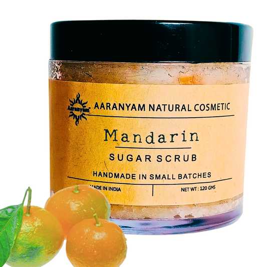 Aaranyam - Madrin Body Sugar Scrub for Men & Women Natural Ten & Dust Removal Body 120 g - Age Revitalizing | With Vitamin E