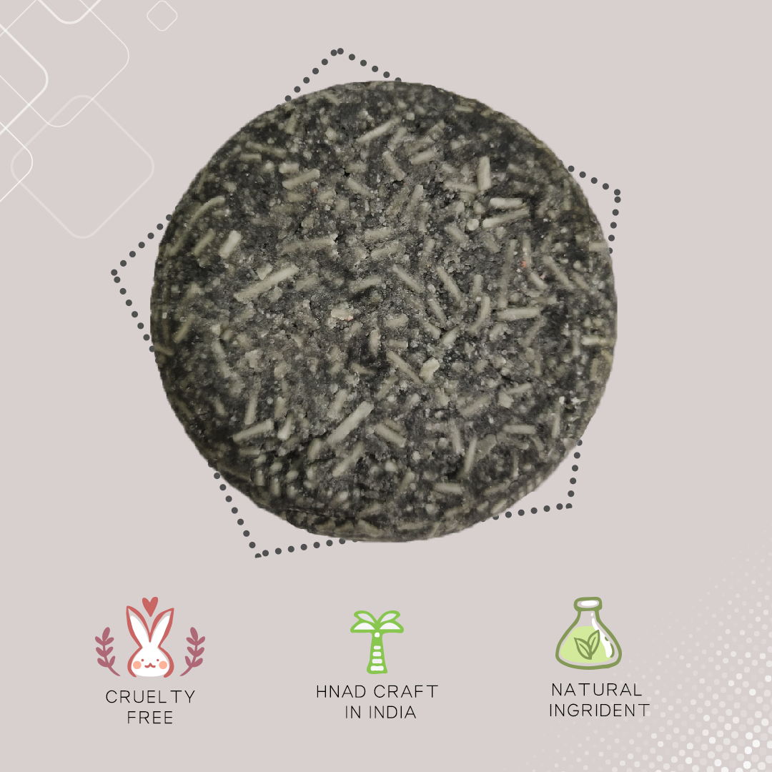 Detoxing Charcoal Shampoo Bar for Men-Women Castor oil & Tea tree essential oil Shampoo Bar for extra oily Hair, 100% Biodegradable - 100g…