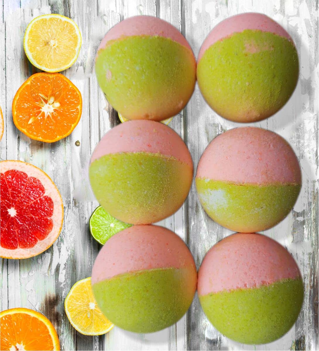 Aaranyam Orange & Lemon Bath Bomb-Fizzy Aromatic Bath Bomb (75g Each) - Pack of - 6