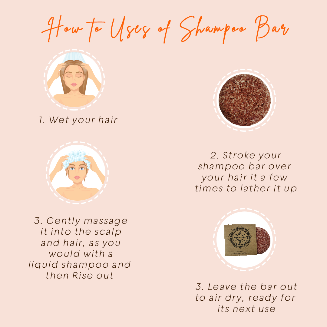 Aaranyam Hibiscus shampoo bar 100g - Solid Shampoo Bar PACK OF 3 PCS