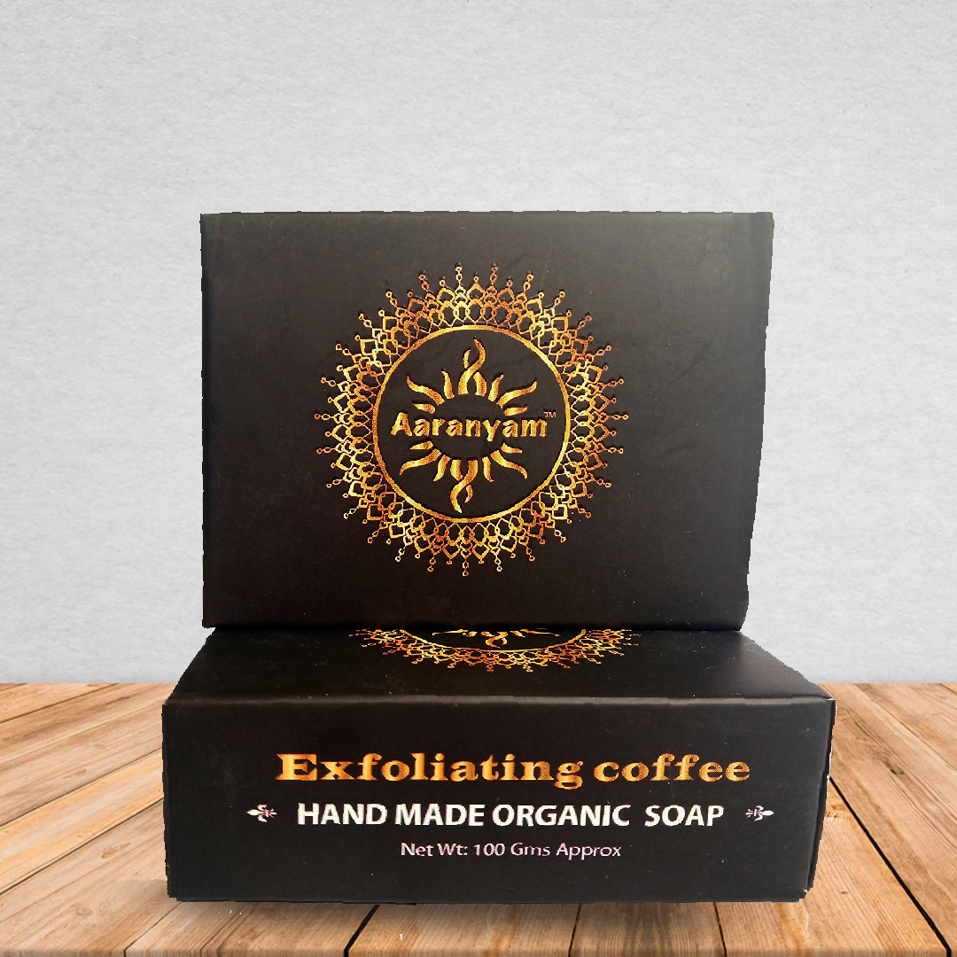 Aaranyam coffee handmade soap - PACK OF 2- for men -coffee soap for women - scrub/Skin Polish exfoliator…