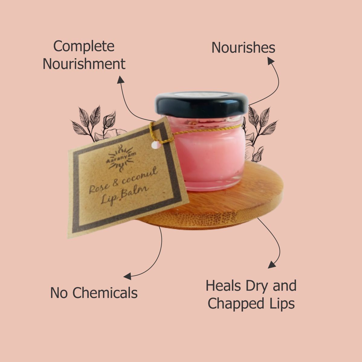 Lip Balm 20 gms- Plastic free Packing- Organic- Free from Harmful chemicals for Men Women , Boys and girls