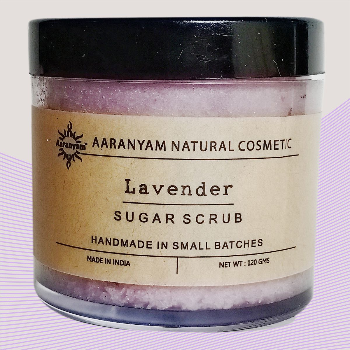 Lavender Sugar Scrub for For Face & Body for Men & Women Revitalizing Tan Removal Scrub | Cleanser Scrub For Deep Exfoliation | Dead Skin Remover Scrub | Blackhead Remover Scrub | Skin Brightening Lightening 120 g