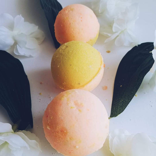Sweet Citrus Bath Bomb-Fizzy Aromatic Bath Bomb Orange & Lemon (75g Each) - Pack of 3 - aaranyam.com