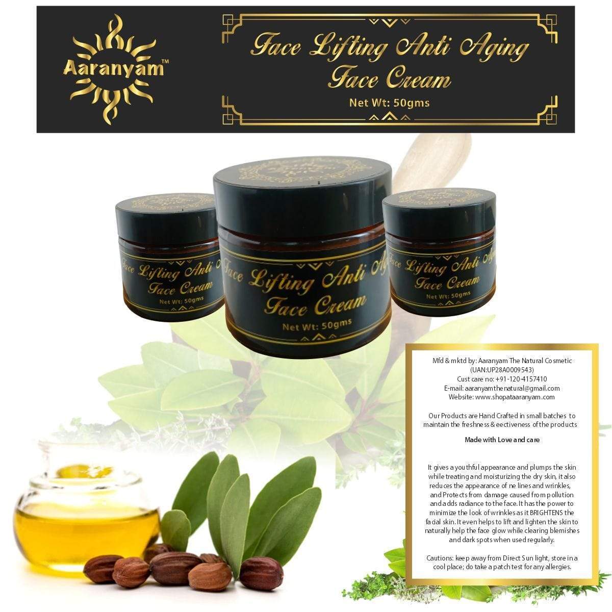 Face Lifting Anti Aging Face Cream - aaranyam.com