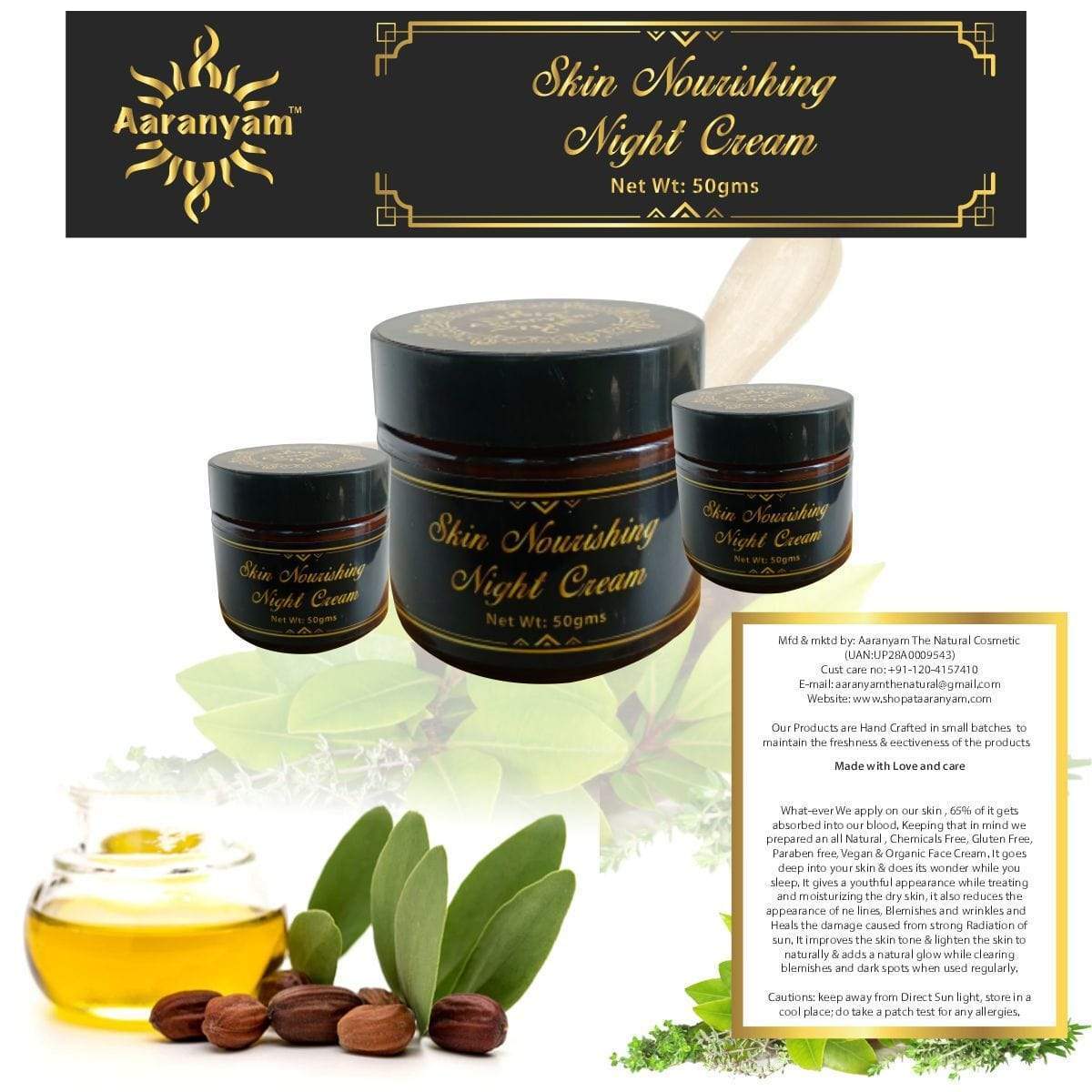 Skin Nourishing Night Cream - aaranyam.com