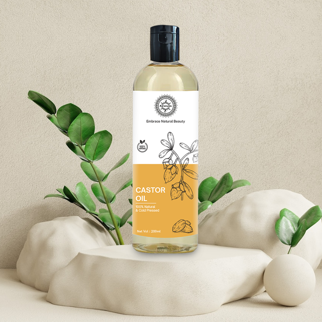 Pure and Natural Castor Oil for Hair and Skin Care - Cold Pressed and Chemical Free Moisturizer and Natural Remedy 200 ml Hydrates Dry Skin, Strengthens Nails & Lashes