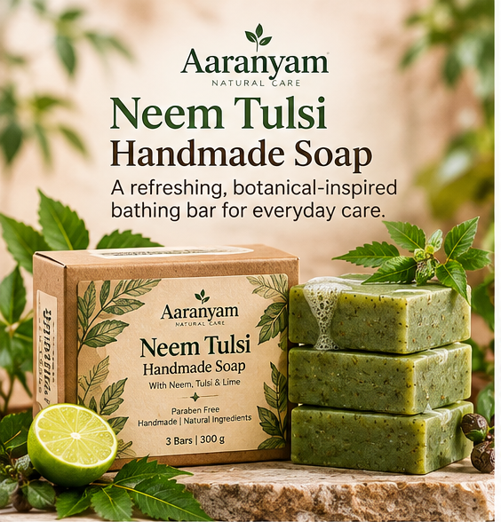 Aaranyam Neem Tulsi Handmade Soap – 100 gms each