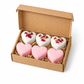 Heart-Shaped Bath Bombs | Valentine Gift Set | Hydrating, Moisturizing & Aromatic Spa Soak | Pack of 6 (80 g Each)