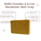 Aaranyam Haldi Chandan & Kesar Handmade Bath Soap (300 Gms Pack Of 3) Turmeric, Sandalwood & Saffron Magic Soaps For Bath | Paraben Free | | Handmade Soaps For Men & Women
