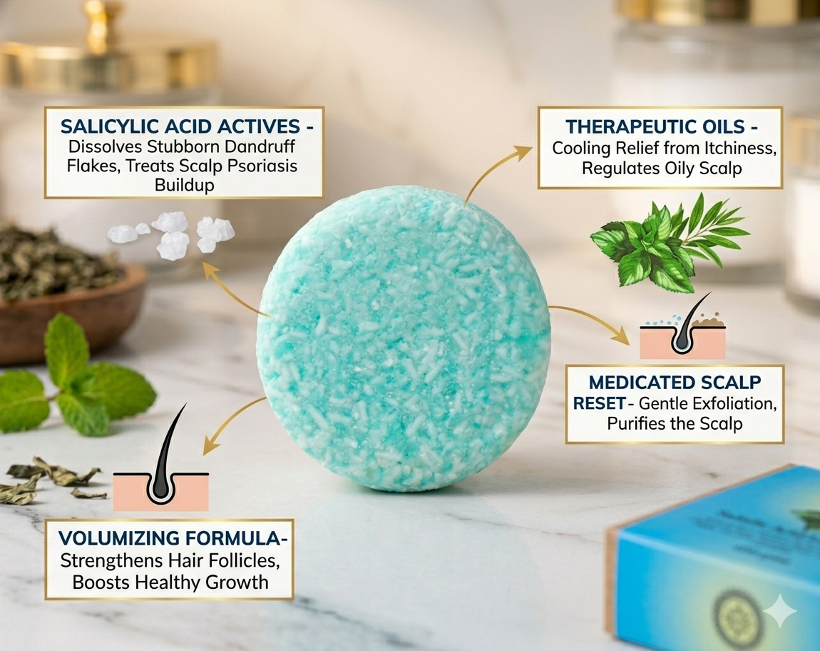 Anti dandruff shampoo bar : Shampoo bars reduce plastic waste, are cost-effective, last longer, made with natural ingredients and are environmentally friendly