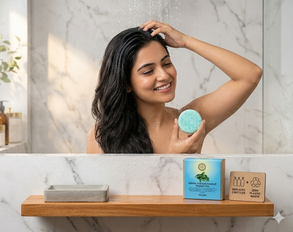 Anti dandruff shampoo bar : Shampoo bars reduce plastic waste, are cost-effective, last longer, made with natural ingredients and are environmentally friendly