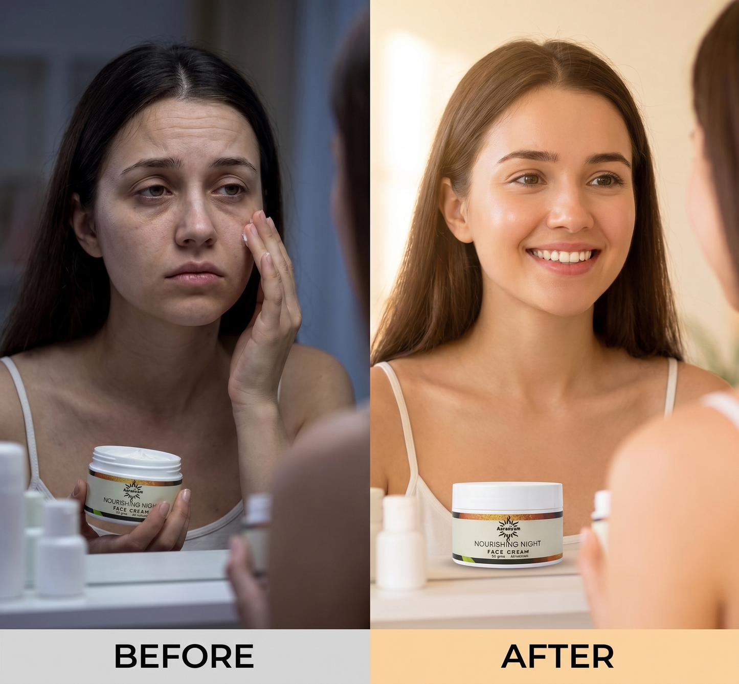 Aaranyam Skin Nourishing Night Face Cream for Men-Women-50 grams, skin brightening, anti aging, rejuvenating…