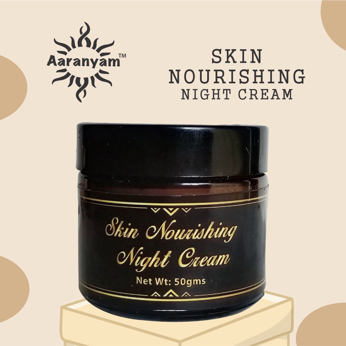 Aaranyam Skin Nourishing Night Face Cream for Men-Women-50 grams, skin brightening, anti aging, rejuvenating…