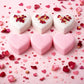 Heart-Shaped Bath Bombs | Valentine Gift Set | Hydrating, Moisturizing & Aromatic Spa Soak | Pack of 6 (80 g Each)