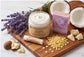 Lavender body butter with natural ingredients like coconut and shea butter for radiant skin care