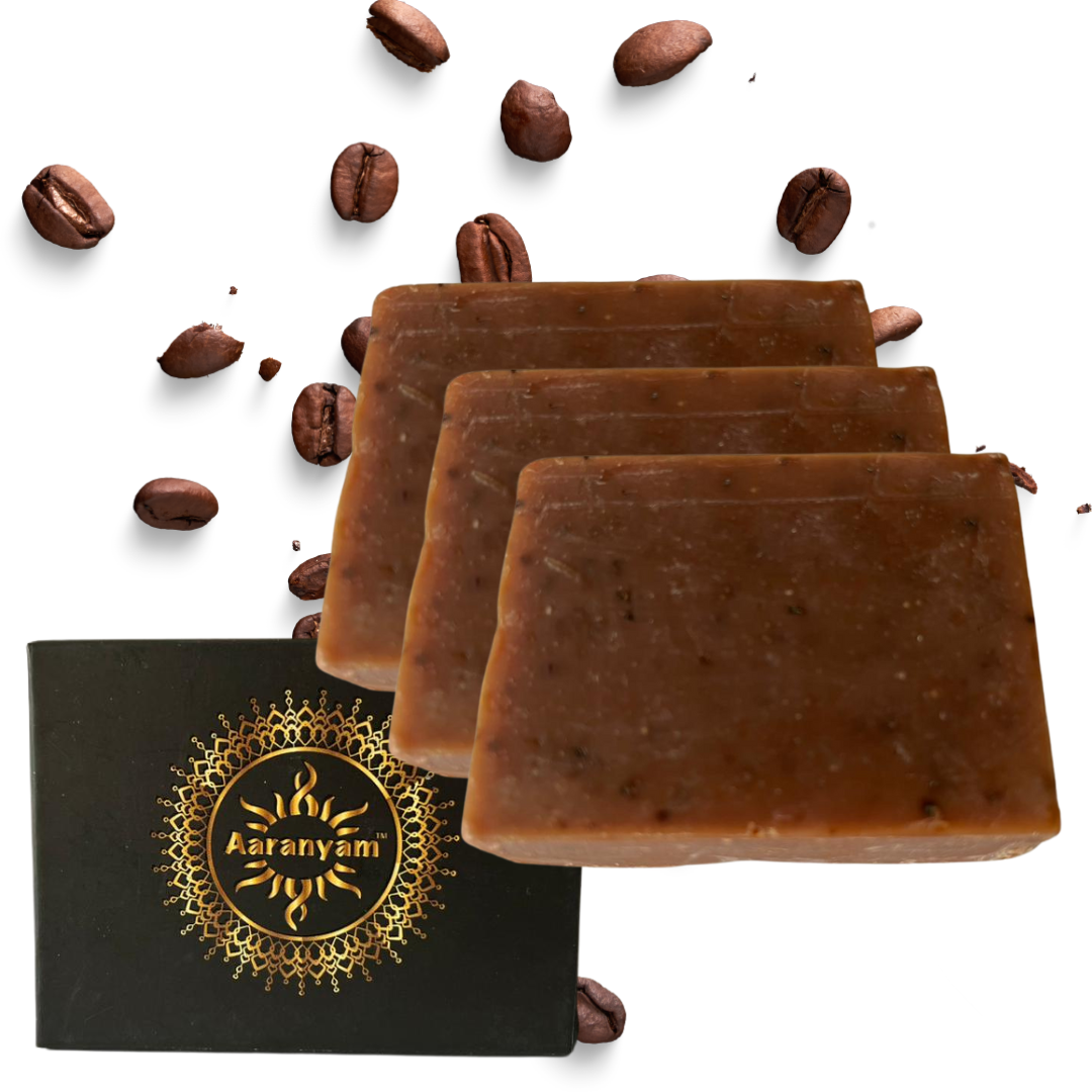 Aaranyam coffee handmade soap - PACK OF 2- –coffee soap for men -coffee soap for women - scrub/Skin Polish exfoliator…