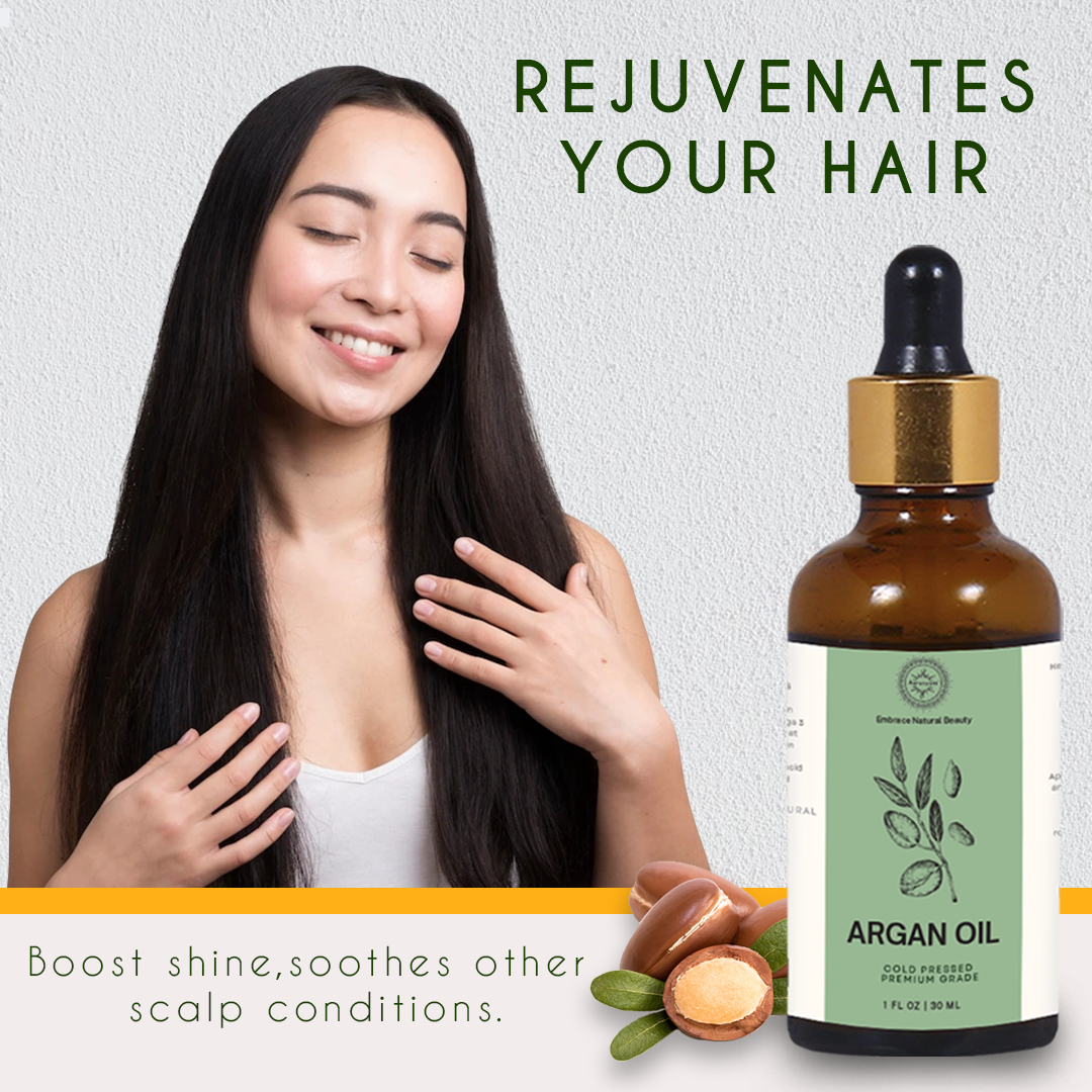 Aaranyam -- moroccan argan oil -50 ml - Best for Skin, Reduce Wrinkles Brighten Skin And Fade Dark Spots also is Best Hair Oil Boost hair Shine & Encourage Hair Growth