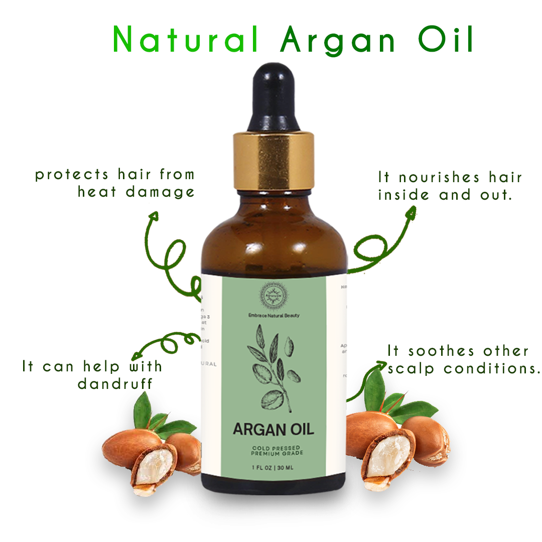 Aaranyam - moroccan argan oil -50 ml -PACK FO 2 - Best for Skin, Reduce Wrinkles Brighten Skin And Fade Dark Spots also is Best Hair Oil Boost hair Shine & Encourage Hair Growth