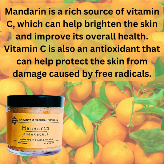 Aaranyam - Madrin Body Sugar Scrub for Men & Women Natural Ten & Dust Removal Body 120 g - Age Revitalizing | With Vitamin E