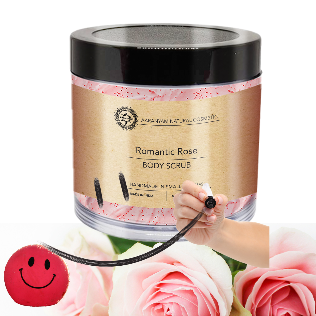 Aaranyam - Rose Petals Body Sugar Scrub for Men & Women Natural Ten & Dust Removel Body120 g