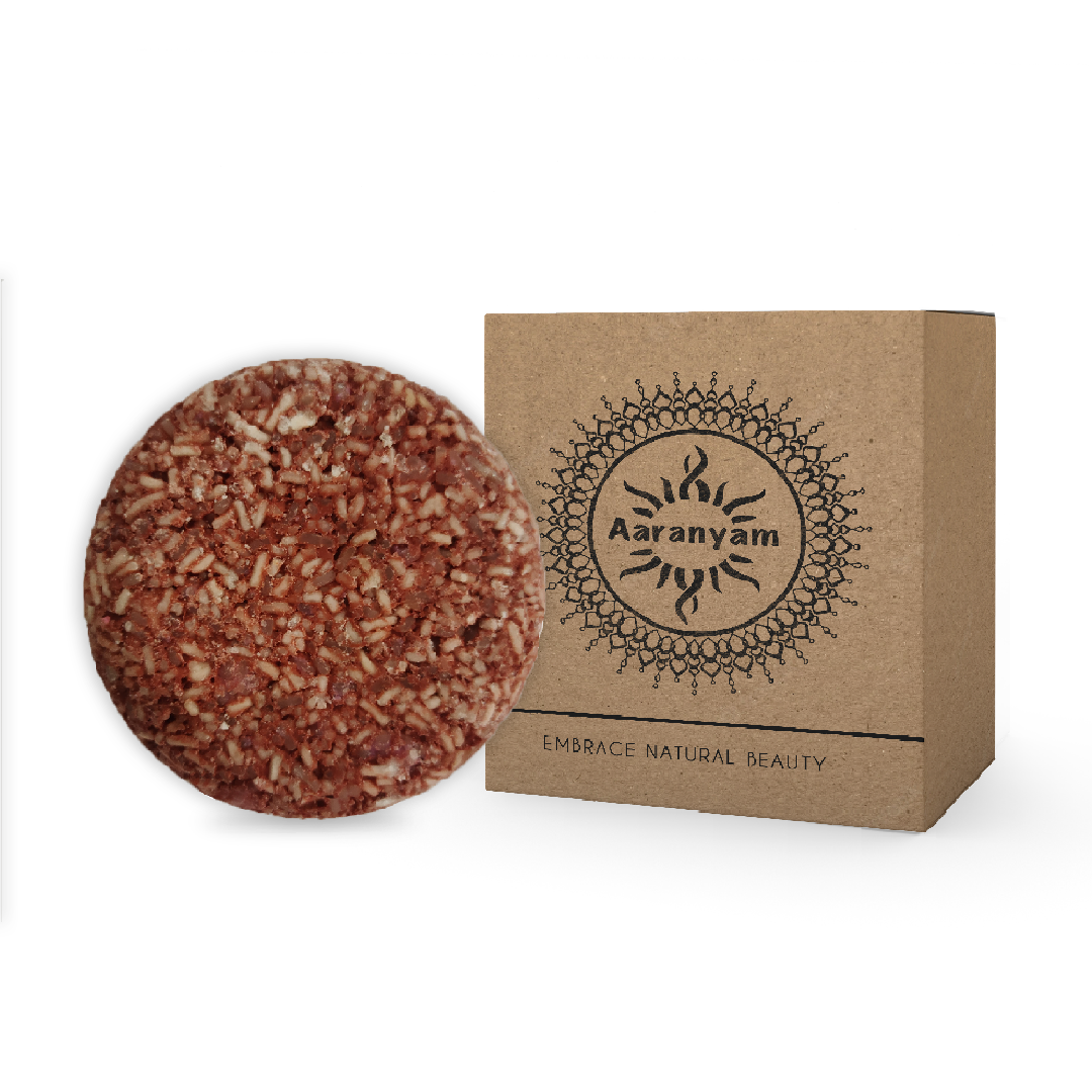 Aaranyam – Hibiscus & Fenugreek shampoo bar 100g for Curly & Wavy Hair, 100% Biodegradable Plastic free Packaging |Men & Women