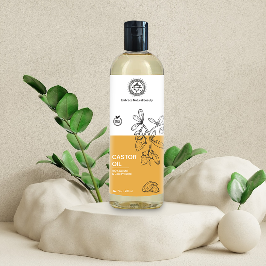 Pure and Natural Castor Oil for Hair and Skin Care - Cold Pressed and Chemical Free Moisturizer and Natural Remedy 200 ml  Hydrates Dry Skin, Strengthens Nails & Lashes