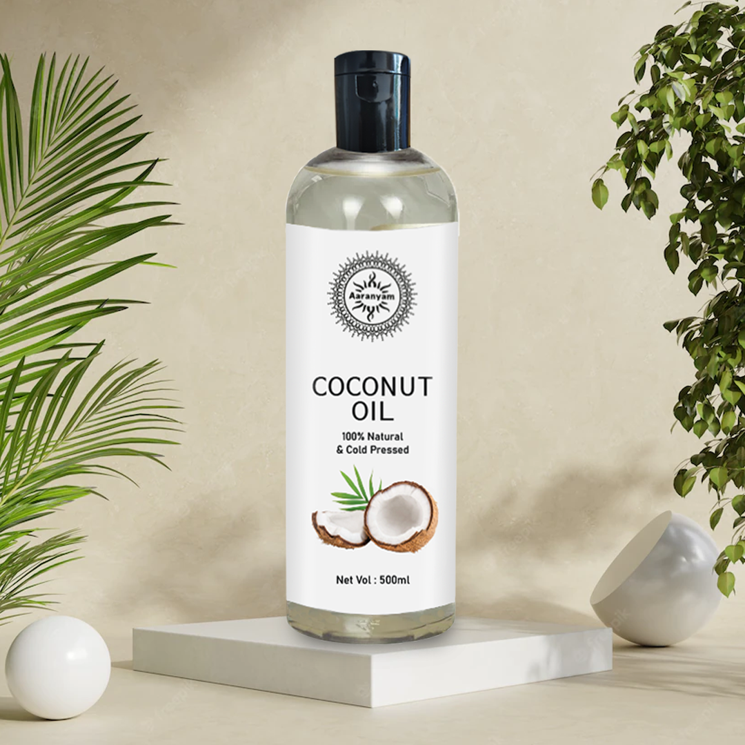 Organic Coconut Oil, Cold-Pressed - Natural Hair Oil, Skin Oil and Cooking Oil with Fresh Flavor, Non-GMO Unrefined Extra Virgin Coconut Oil 500 ml - one oil for skin care hair care and healthy lifestyle