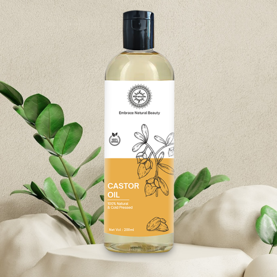 Pure and Natural Castor Oil for Hair and Skin Care - Cold Pressed and Chemical Free Moisturizer and Natural Remedy 200 ml  Hydrates Dry Skin, Strengthens Nails & Lashes